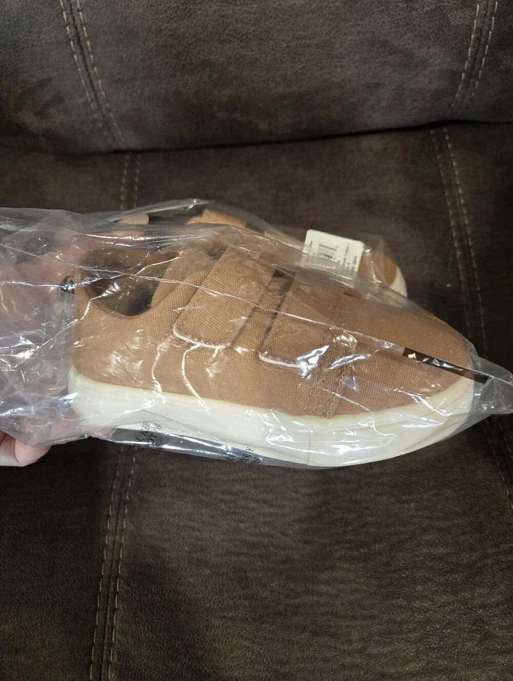 Gerber Toddler Brown Canvas Velcro Sneakers